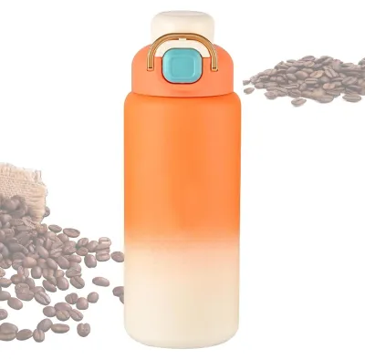 Obrázok produktu pre Nerezová fľaša na pitie s brčkom, 650 ml