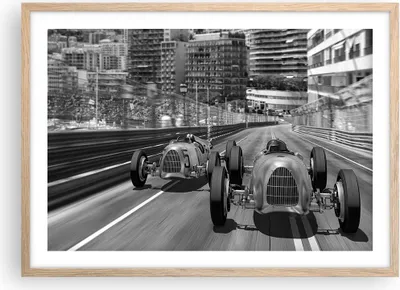 Produktbild von Gerahmtes Poster - Rahmen in heller Eiche - Formel 1 Retro - 70x50 cm - Wand Bild - Wanddeko - Wandbilder - Kunstposter - Wandposter - Bilderrahmen - Bilder - Kunstdruck - P2NAA70x50-4843