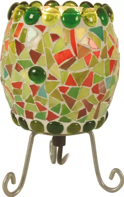 Produktbild von Näve Leuchten Tischleuchte MOSAIK mit E14 Tischleuchte MOSAIK mit E14 Tischleuchten - Mosaik-Tischleuchte, Tischlampe aus Metall und Glas in rot, 17 cm hoch, Ø 11 cm, E14-Fassung – Schnurschalter
