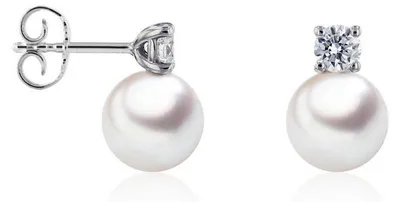 Productafbeelding van Luna-Pearls - 312.1609 - Oorbellen - 585/- Roségoud met zoetwaterparel
