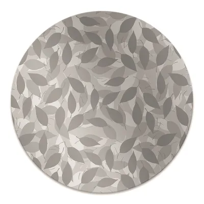 Obrázek produktu pro Kulatá ochranná podložka pod podlahu - Ochranná podložka pod židli - Podložka pod podlahu - 140x100 cm - šedé listy