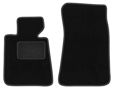Immagine prodotto di Tappetini anteriori in moquette per BMW 3 E30 1982-1994 (coupé) – 2 pezzi, neri, su misura – Wielganizator LUX