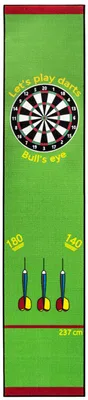 Produktbild von Kingpower Dartteppich mit Abwurflinie, Dart Zubehör mit Motiv, Dartmatte mit Oche, pflegeleichter Teppich rutschfest , Auswahl:Design 16 - 290 x 60 cm