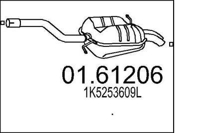 Produktbild von MTS 01.61206 Endschalldämpfer für SKODA Octavia II Combi (1Z5) Auspuff