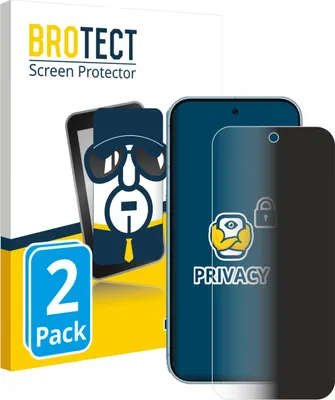 Produktbild von 2x BROTECT Sichtschutzfolie für Google Pixel 9 (case-friendly) Anti-Spy Privacy Sichtschutz Blickschutz Folie Blaulicht-Schutz