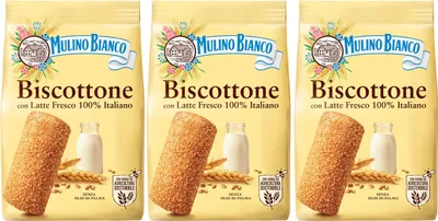 Produktbild von MULINO BIANCO BisBaumwollee Italienisches Mürbegebäck mit Zucker 700g (BisBaumwollee, x3)