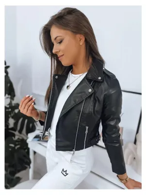 Image de Dstreet Veste en cuir pour femme Caralchmai noir XL