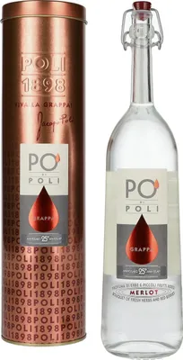 Image de Poli Po' Di Poli Grappa 25 Anniversario Merlot 40% Vol. 0,7l in Tinbox
