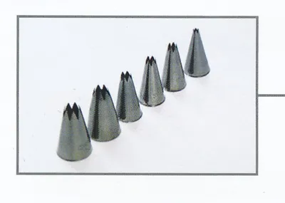 Produktbild von Sterntüllen Set Edelstahl Größe 4,6,8,10,13,15