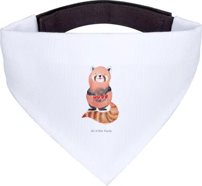 Produktbild von Mr. & Mrs. Panda Halstuch Für Hunde Roter Panda - Weiß - Geschenk, Tuch, Rot, Liebe, Lieblingsmensch, Liebling, Hund, Lustige Sprüche, Herz, Hundehalstuch