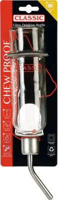 Produktbild von Kleintiertränke Karlie Classic Glas Trinkflasche M 350ml , Nippeltränke, ca. 30 x 6 cm