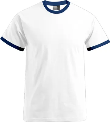 Immagine prodotto di T-shirt da uomo a contrasto, bianco-blu scuro, XXL