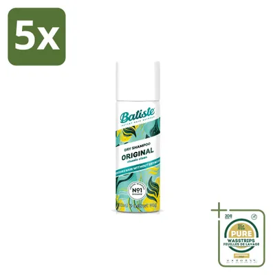 Immagine prodotto di 5 x Shampoo secco Batiste Classic Clean - 50 ml - Confezione risparmio - 5 pezzi