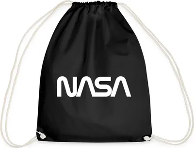 Produktbild von Spreadshirt NASA Logo Turnbeutel, One size, Schwarz