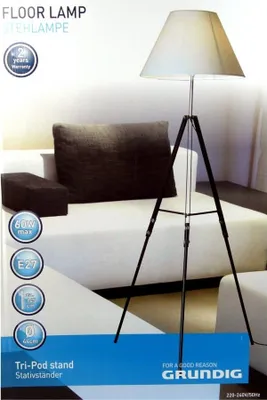 Produktbild von Stehlampe Stativständer 44x145cm Grundig weiss Standleuchte Lampe