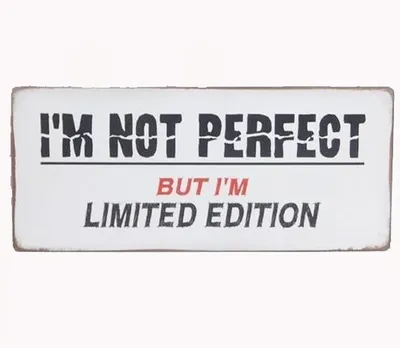 Produktbild von Vintage Wandschild Blechschild - I´m not perfect!