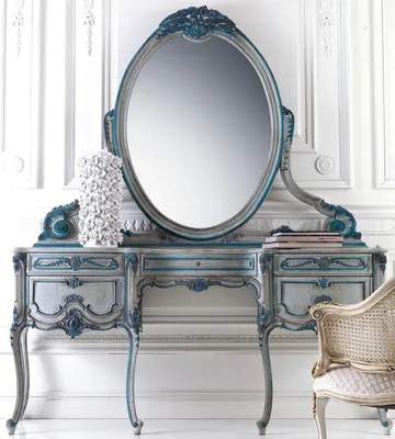 Obrázok produktu pre Konzola Komoda Nástenný stolík Klasická konzola Konzolový stolík so zrkadlom Luxusný
