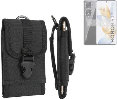 Produktbild von K-S-Trade Holster Handy Hülle kompatibel mit Honor 90 Holster Handytasche Gürtel Tasche Schutz Hülle Robust Outdoor schwarz