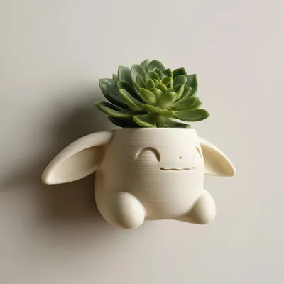 Zdjęcie produktu dla Decords, doniczka ścienna 3D – doniczka ścienna w kształcie zająca, 15 cm