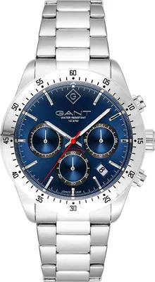 Image de Montre pour homme GANT, montre à quartz, argent/bleu, taille unique, 41 mm, G202001, G202002, G202003