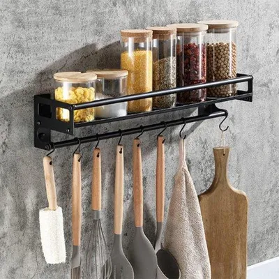 Obrázek produktu pro Sada kuchyňských háčků – na zeď – 8 háčků – 40 cm