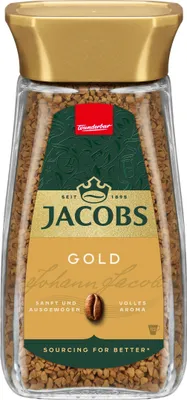 Produktbild von JACOBS Gold löslicher Kaffee 6 Gläser - 6 x 200 g Instantkaffee