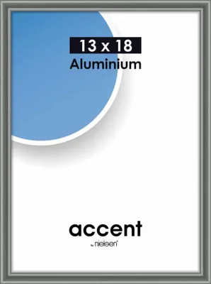 Obrázok produktu pre Nielsen hliníkový rám Accent 13x18 cm oceľový sivý lesklý