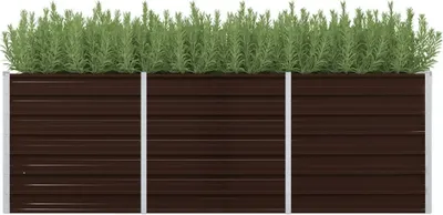 Image de Maison Exclusive - Potager surélevé marron 240 x 80 x 77 cm Acier galvanisé