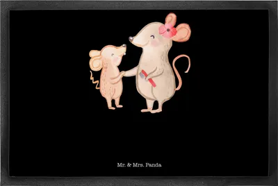 Produktbild von Mr. & Mrs. Panda Gummimatte Heilerziehungspflegerin Herz 50 x 75 cm - Schwarz - Geschenk, Eingangsmatte, Heilerziehungspfleger, fußmatte, Schmutzfangmatte, Spruch, Witzig