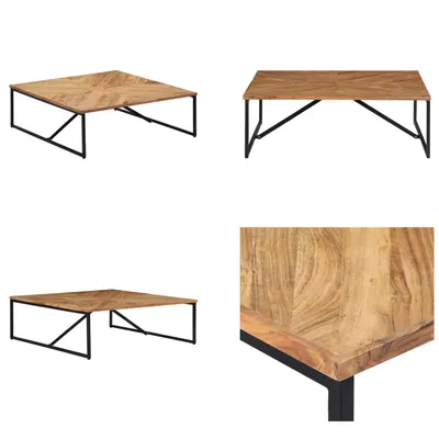 Produktbild von vidaXL Couchtisch 110 x 110 x 36 cm Massivholz Akazie - Couchtisch - Couchtische - Beistelltisch - Beistelltische