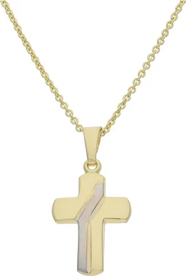 Produktbild von JuwelmaLux Kreuz Anhänger 333/000 Gold- und Weißgold JL14-02-0210