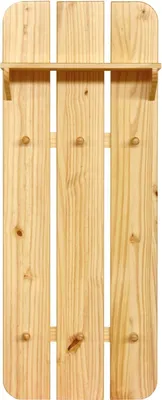 Zdjęcie produktu dla Wieszak ścienny Möbilia | 6 haczyków, 1 półka | lite drewno sosnowe | kolor naturalny | szer. 47 x gł. 20 x wys. 121 cm | 19020037 | seria GARDEROBE