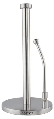 Produktbild von Hochfester Küchenrollenhalter, Küchenrollenhalter aus gebürstetem Edelstahl (stehend) – Stabiler und langlebiger Papierrollenhalter
