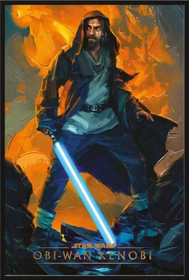 Produktbild von Star Wars - Kenobi Guardian - Poster - Größe 61x91,5 cm Kunststoff-Rahmen schwarz