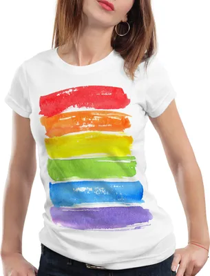 Produktbild von style3 Regenbogenflagge Damen T-Shirt lgbt liebe toleranz, Größe:M