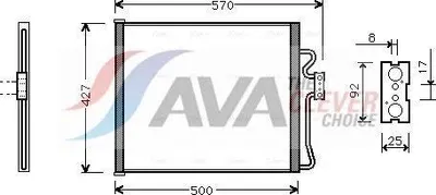 Produktbild von AVA COOLING SYSTEMS BW5214 Kondensator Klimaanlage Klimakondensator für BMW 7 (E38)