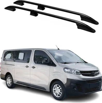 Image de Barres de toit longitudinales pour Peugeot Expert 2016-2025 L3 Aluminium Noir