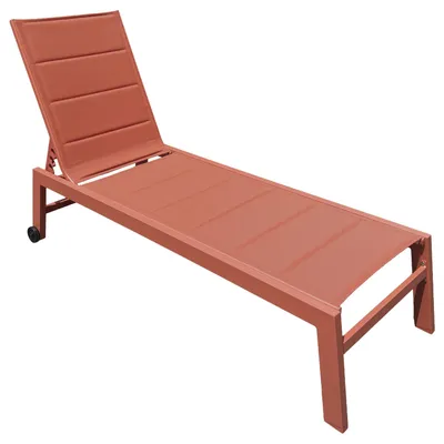 Produktbild von Sonnenliege BARBADOS aus Textilene Terracotta - Aluminium Terracotta