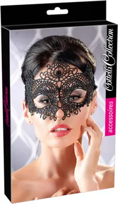Produktbild von Cottelli Collection - Maske Stickerei schwarz, Größe:OS