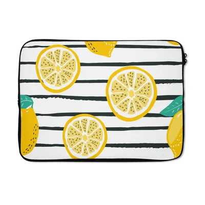 Produktbild von MuchoWow® Laptop Hülle 14 ZollZitronen - Sommer - Muster Laptoptasche - Laptoptasche - Stoßsicher - Schutzhaube