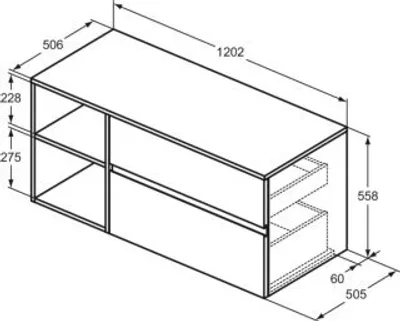 Produktbild von Ideal Standard E3438UQ WTUnterschrank Finesse o.Ausschnitt
