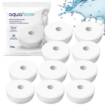 Image de AquaFloow 10x pastilles absorbantes d'humidité 430 g – Bezzapft, universelles, efficacité pendant 90 jours