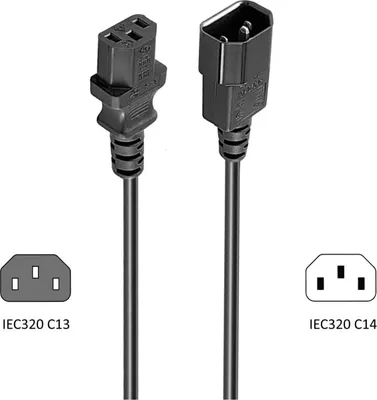 Obrázek produktu pro Ewent EC1913, 1,8 m, C14 rozdvojovač, C13 rozdvojovač