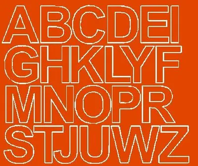 Image de Lettres autocollantes, 4,5 cm, orange brillant