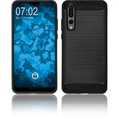 Produktbild von PhoneNatic Case kompatibel mit Huawei P20 Pro - schwarz Silikon Hülle Ultimate Cover
