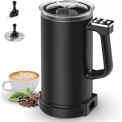 Obrázok produktu pre Zimilo 4 v 1 elektrický napeník mlieka, 500 ml, na teplé aj studené mlieko, krémová mliečna pena, nepriľnavý povrch, automatické vypnutie, čierny