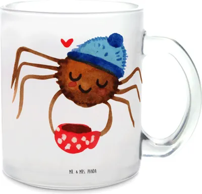 Produktbild von Mr. & Mrs. Panda Trinkglas Spinne Agathe Kaffee - Transparent - Geschenk, Lebensweisheiten, Häferl, Morgenmuffel, Teeglas, Pott, Haferl, Teetasse, Morgen, Weiser Spruch