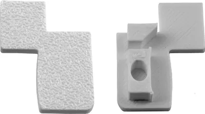 Produktbild von T-40 LED Alu Fliesenprofil Treppenprofil 10mm weiss Endkappe links 1 Stück