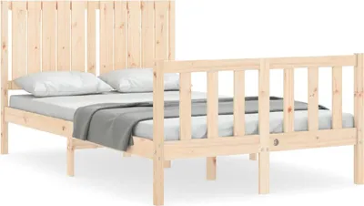 Produktbild von vidaXL Massivholzbett mit Kopfteil