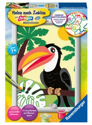 Zdjęcie produktu dla Ravensburger 23762, Dołączone farby, Chłopak, dziewczyna, Zestaw do kolorowania według numerów